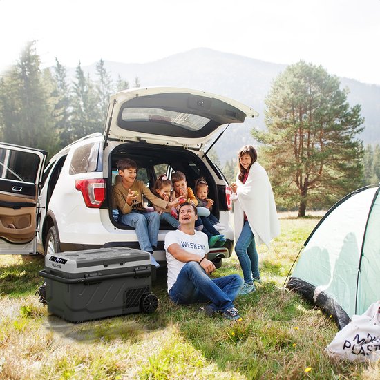 Auronic Compressor Coolbox Electric 12V et 230V - Congélation et réfrigération - Coolbox - 40L - Frigobox - Gris