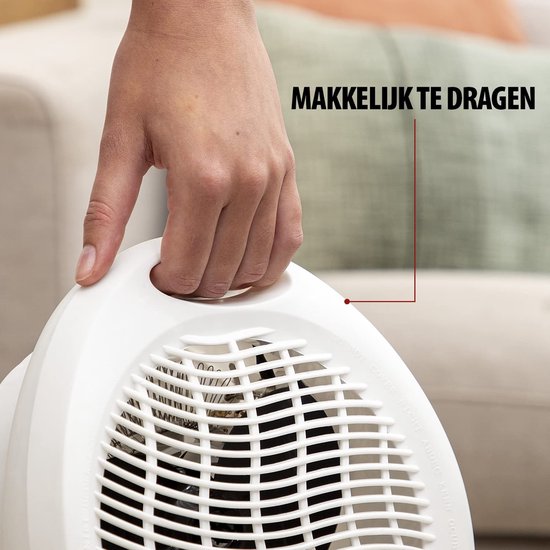 Réchaud électrique Tristar KA-5039 - 2 niveaux de chaleur - Réchaud compact à ventilateur - Réchaud de camping - Plage de chauffage jusqu'à 25 m² - 2000W - Blanc