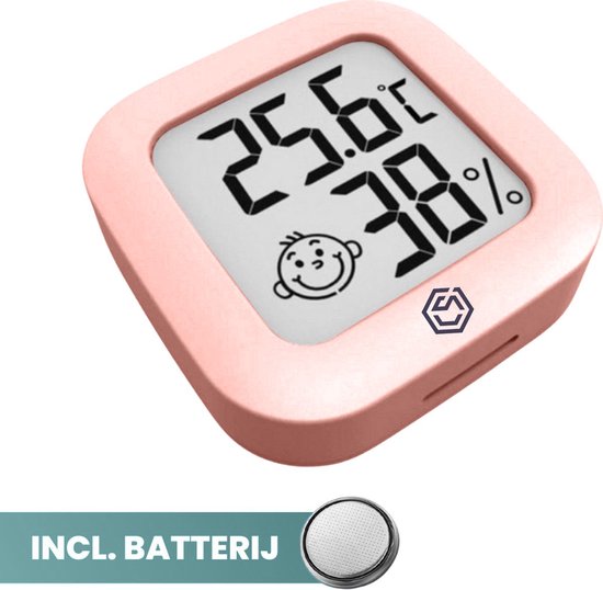 Ease Electronicz Hygromètre - Station météo - Humidimètre - Thermomètre pour l'intérieur - Pile et bande adhésive incluses