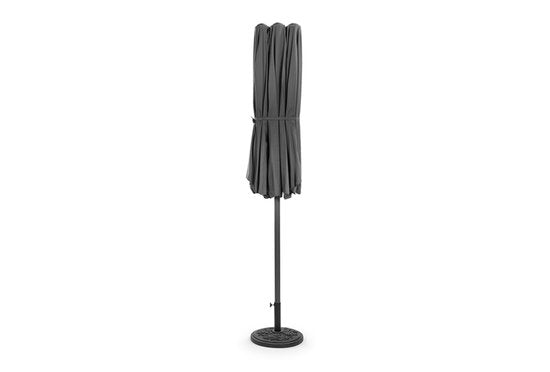 Hortensus - Parasol double avec housse de protection - Parasol double 460 x 270 x 255 cm – Noir