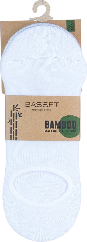 2 paires de chaussettes invisibles en bambou - Chaussettes basses d'entraînement en bambou - Bas de chaussettes pour hommes et femmes - 42 - Blanc