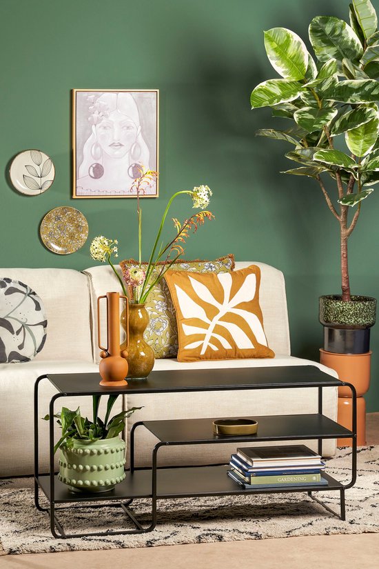 Mica Decorations Jules Table basse - L110 x L38 x H50 cm - Métal - Noir