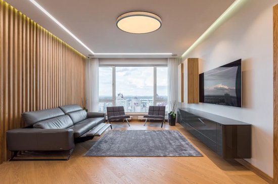 Globo plafonnier Doro - gris - métal - 60 cm - module LED intégré - 416080WD4R-CCT