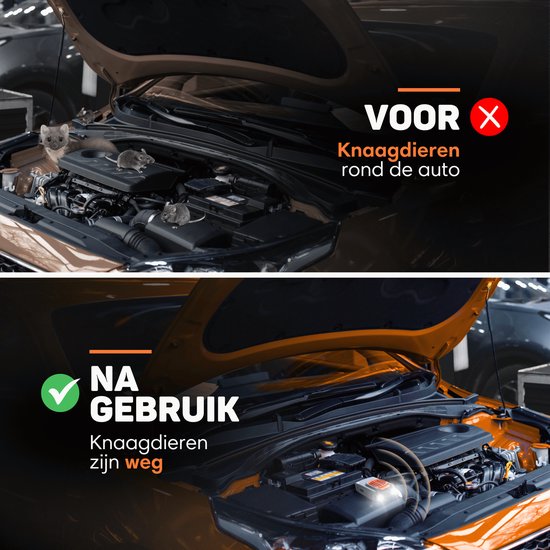 Vulpes Goods® Deterrent - Dissuasion de la martre - Dissuasion de la martre de pierre - Combattant de la martre - Intérieur et extérieur - Fréquences automatiques et lampes flash - USB et batterie de voiture - Martres, souris et rats - PRO V2 - 2 pièces