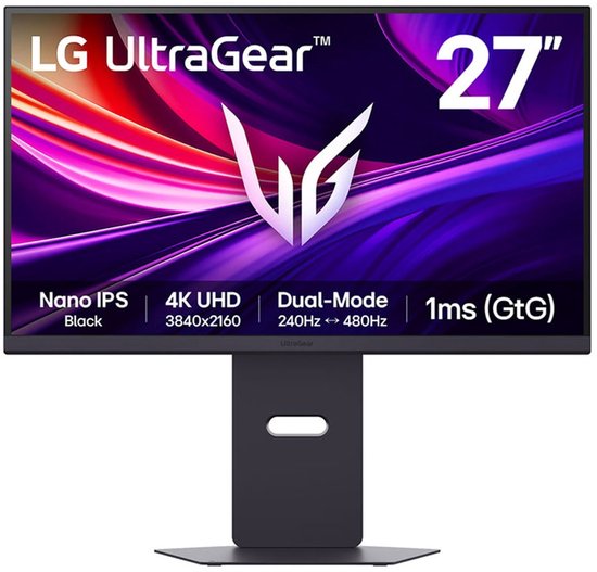 LG UltraGear 27G850A-B Moniteur de jeu UHD 4K - Nano IPS noir - Dual-Mode 240Hz/480hz - 1ms - DP 2.1 - DisplayHDR 600 - 27 pouces