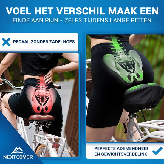 Housse de selle Nextcover vélo - mousse à mémoire de forme - imperméable avec housse de pluie