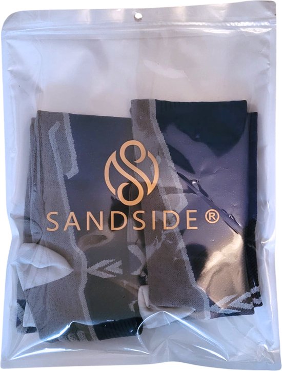 Chaussettes de soutien Sandside - Chaussettes de compression - Chaussettes de course - Premium Active - Taille 36-40 S/M - 2 paires - Bleu foncé