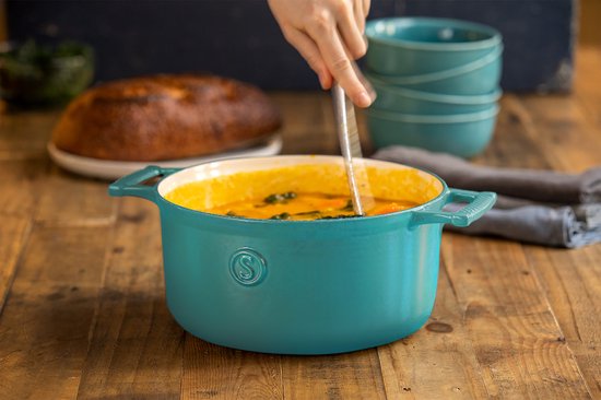 Cocotte en fonte - Saveur Selects - Ø25 cm - Sans PFAS - Compatible induction et toutes sources de chaleur - Bleu
