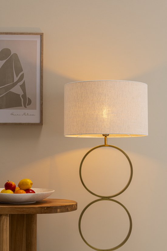 Abat-jour Cylindre - 45x45x28cm - Oslo lin offwhite