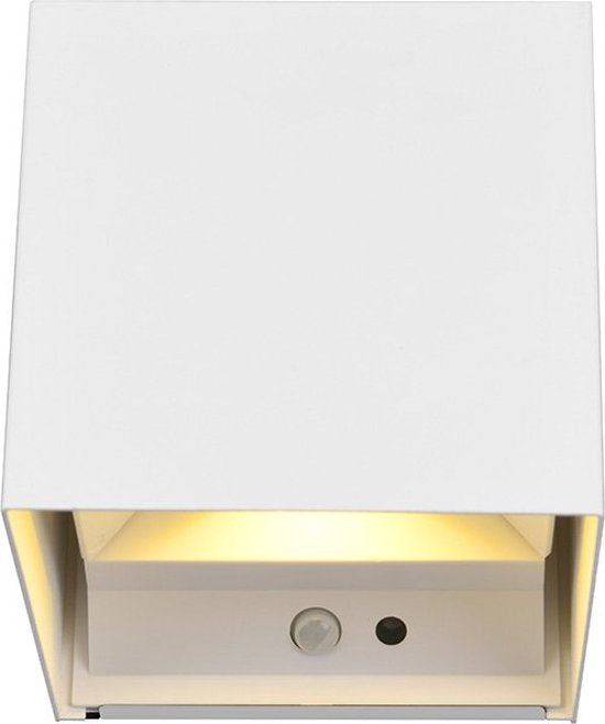 REALITY TALENT - Applique murale - Blanc mat - incl. 2x SMD 1W - Rechargeable - Sans fil - Détecteur de mouvement - Détecteur crépusculaire - Alimentation par batterie - Eclairage extérieur - IP44