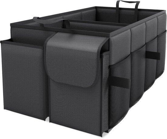 Boîte de rangement pour coffre de voiture - Organisateur - Accessoires - Pour la voiture - Organisateur voiture - Sac - Siège arrière - Noir - Luft