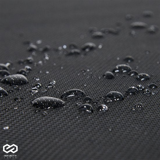 Chaise longue - Infinity Goods - pliable - réglable - jardin - résistant aux intempéries - noir