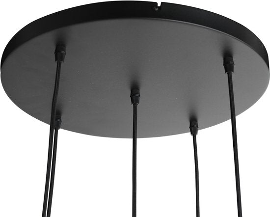 Steinhauer - lampe suspendue - Bollique LED - noir - verre métal verre fumé - Ø 60cm - E27 GU10 - 3800ZW