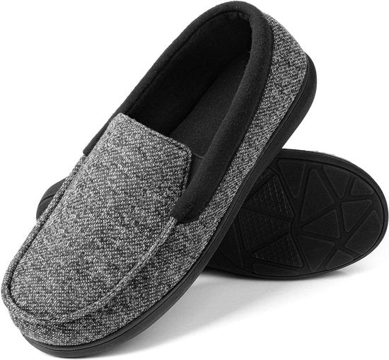 Chaussons Hommes - Chaussons - Mocassins - Gris - Antidérapant - Taille 40/41 - Comfeet