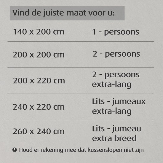 Home by TEMPUR® - Housse de couette en 100% bambou soyeux - sans danger pour le fer et le sèche-linge - Nature - 260x240 cm - sans taie d'oreiller