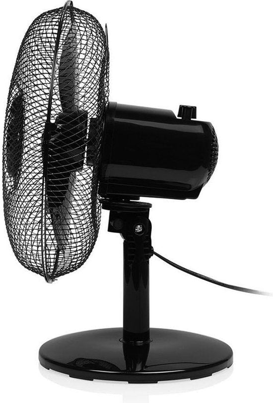 Ventilateur de table 30 cm - 3 vitesses - Oscillation 85° - Débit d'air réglable - Tristar VE-5725 - Noir