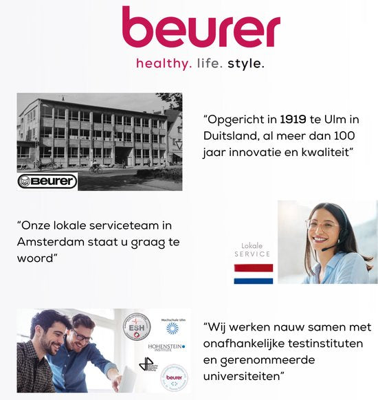 Beurer BY 110 Baby Monitor vidéo - Unité parentale/écran XL et caméra - Connexion numérique sans fil - Portée jusqu'à 300 mètres - Vision nocturne - Zoom numérique - Interphone - Chansons - Alarmes diverses - Minuterie - Eco+ - Garantie 3 ans