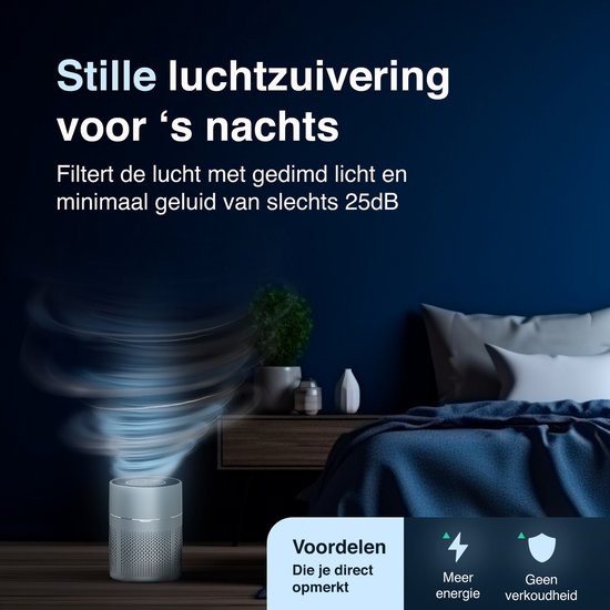 Purificateur d'air - Samako - Filtre HEPA 13 pro - Rhume des foins, allergies aux animaux, acariens - Indicateur de qualité de l'air