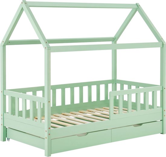Lit enfant Marli - 90 x 200 cm - Mint - Tiroirs de lit inclus
