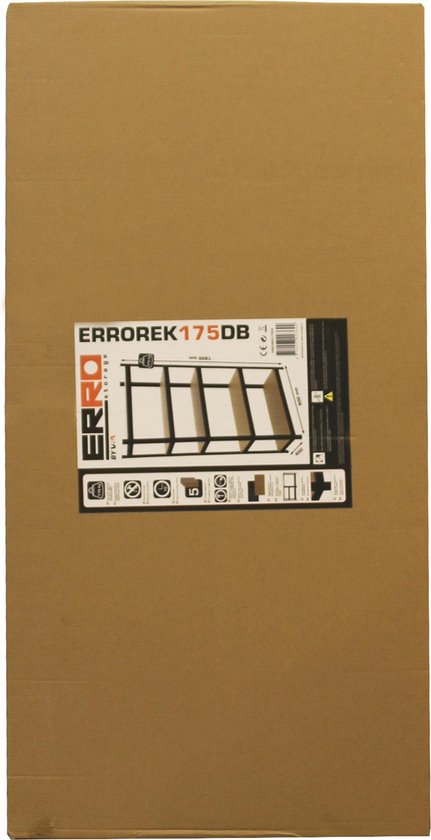 ERRO Étagère de rangement - 90 cm de large - Capacité de charge 875 kg - Montage sans vis - Noir