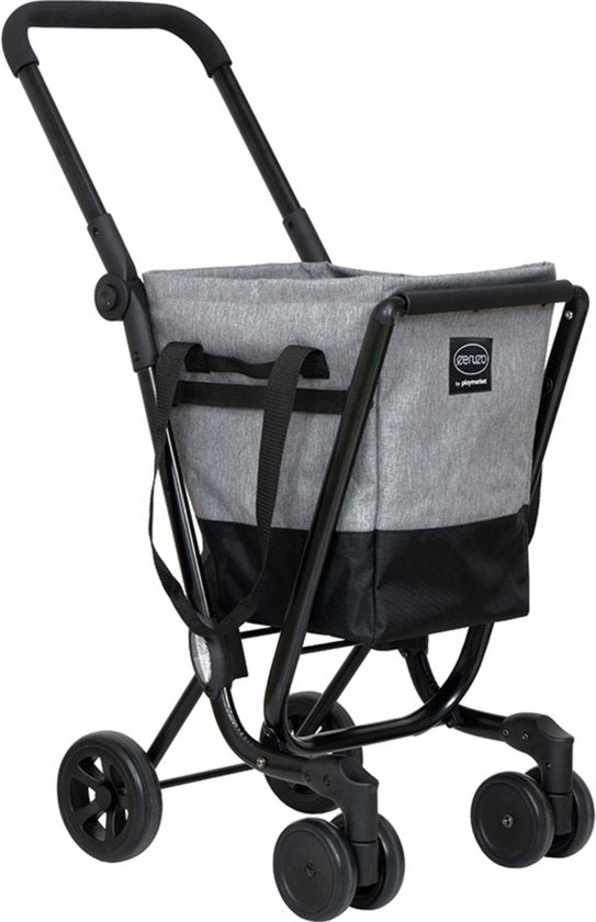 Ceruzo by Playmarket- Easy Go - Chariot de courses - Noir-Gris