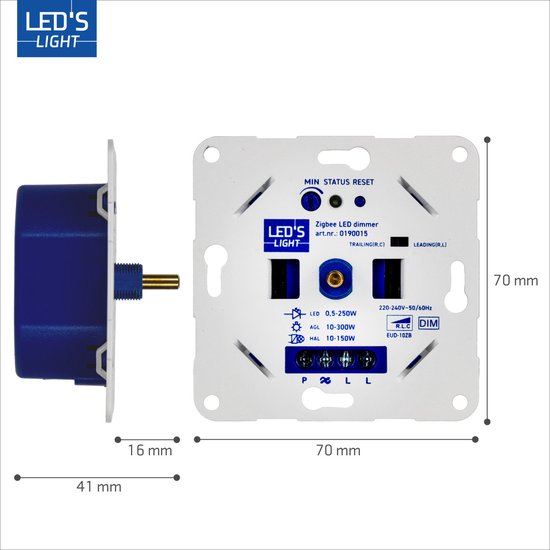 LED's Light Zigbee Smart Variateur universel de LED 300VA contrôlable par téléphone