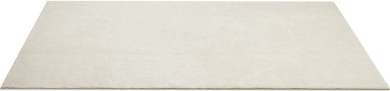 tectake® Tapis à poils courts - 120 x 170 cm - Crème - Tapis pour le salon, la chambre à coucher, la salle à manger - Facile d'entretien et lavable - Sous-couche antidérapante - Antiallergique - Diverses tailles et couleurs