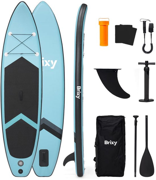 Brixy SUP Board - Inflatable Paddle Board - Set complet - 285 cm - Max. 150 kg - Vert menthe
