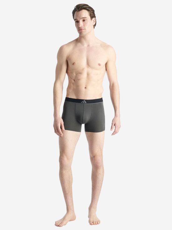 adidas Active Flex 3-Pack Boxers en Microfibre - Hommes - Sous-vêtements de sport - Stretch - Régulation de l'humidité - Noir/Gris - Taille XL