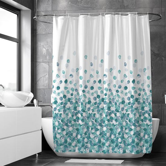 Loti Living Rideau de douche anti-moisissure - Océan - Anneaux inclus - Imperméable - Polyester - Rideau de douche 180x200 cm