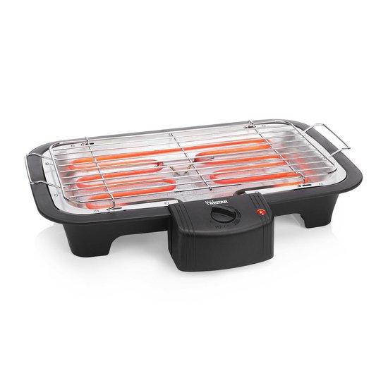 Tristar BQ-2883 Barbecue électrique avec support - Gril de table et support - 2000W - Noir - Parfait pour le balcon ou le camping