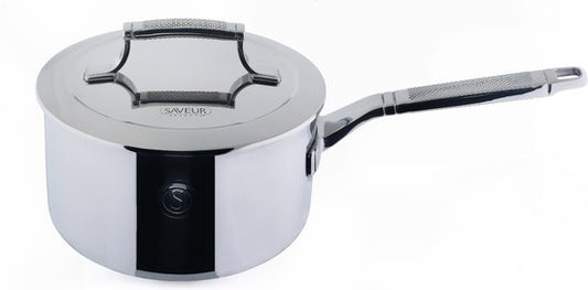 Casserole avec couvercle - Saveur Selects - Acier inoxydable - Compatible induction et toutes soucres de chaleur - Compatible four (260°) et lave-vaisselle