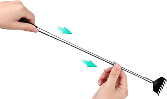 Massagerr® Head & Back Scratcher Set - 5-in-1 Back Scratcher with 5 attachments - Head Scratcher with 20 Fingers - Back Massage - Ultimate Scratching Feeling - Massage