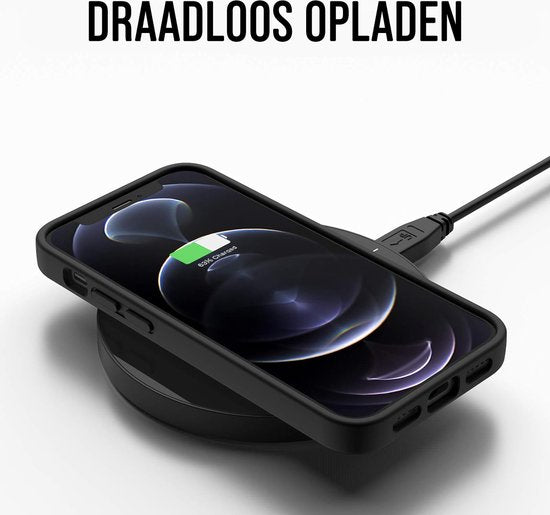 Podec Phone Case Black Suitable For iPhone 12 pro max Case And Screen Protector Protective Glass