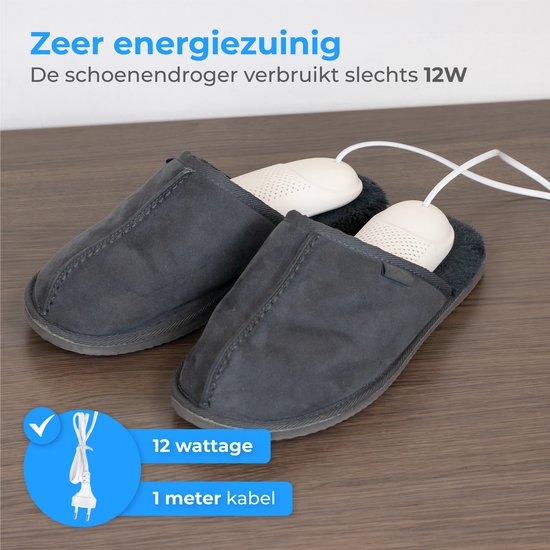 Nuvance - Séchoir à chaussures - Séchoir à chaussures avec minuterie - Rafraîchisseur de chaussures - Fonction de séchage - Blanc