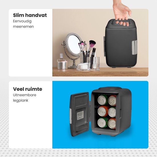 Auronic Mini Fridge - 4 Litres - Maquillage et Beauté Soins - 100/240V / 12V Car Plug - Noir