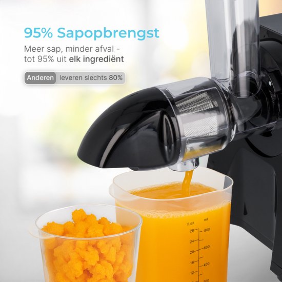 Goodforce Powerful Slowjuicer - Presse-agrumes - Presse légumes et fruits - Avec réservoir à pulpe et à jus - Extracteur de jus - Valeur nutritionnelle maximale