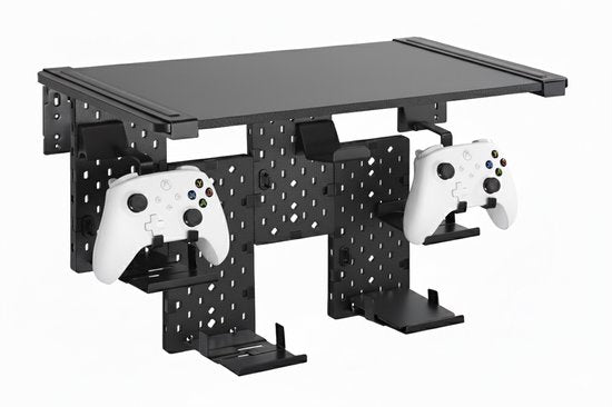 DMV - Etagère pour médias - rangement pour médias - pegboard - noir