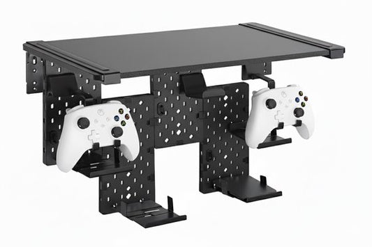 DMV - Etagère pour médias - rangement pour médias - pegboard - noir
