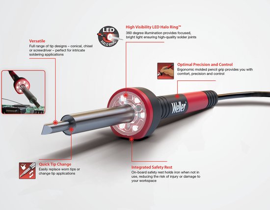 Weller WLIRK6023C - Kit fer à souder avec éclairage LED - 230V - 60W - 425°C