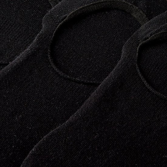 Apollo 3 paires de chaussettes basses No Show - Chaussettes basses - 46 - Noir