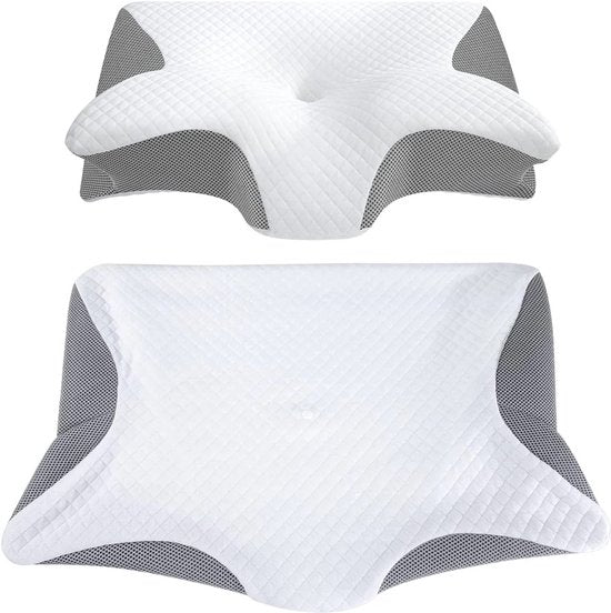 Oreiller anti-ronflement - Pour chaque position de sommeil - 60x40 cm - Oreiller - Apnée - Ergonomique & orthopédique - Mousse à mémoire de forme - Alyze