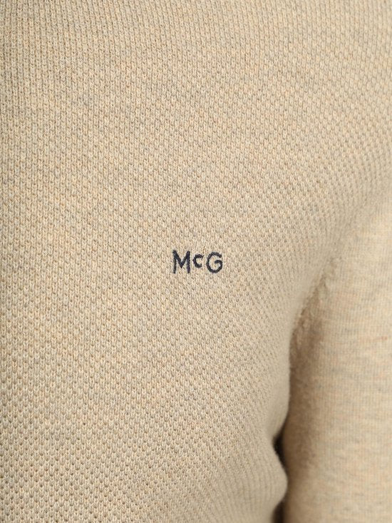 McGregor Half Zip Sweater Merino Wool Struktur Sand - Taille M - Hommes - Pullovers
