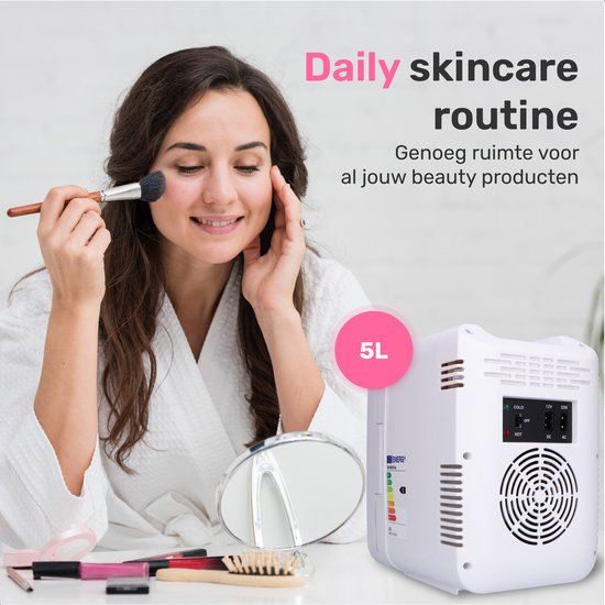 Soft & Silky Skincare fridge - Incl. Roller - Mini - Make-up organiser - Make-up Fridge - Cosmetics & Skincare