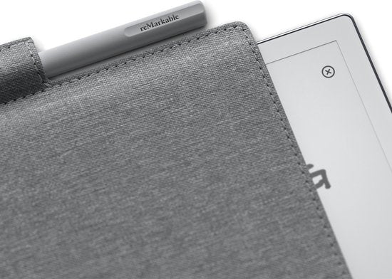 reMarkable - Étui protecteur pour tablette papier - Design fin et avec porte-stylo - Doublure souple - Pour un transport et un stockage sûrs - Polymère gris
