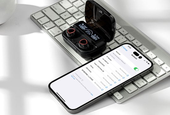 Vlectro - Set d'écouteurs Bluetooth avec étui pour recharger votre smartphone - 1 set