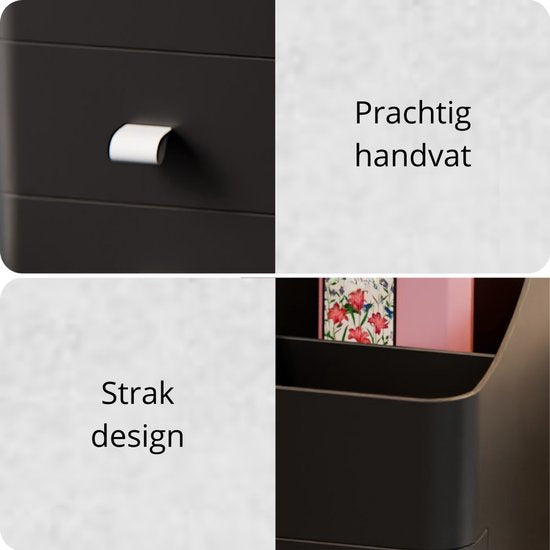 Organess - Organisateur de maquillage - Boîte de rangement - Organisateur de soins - Trousse de maquillage - Noir