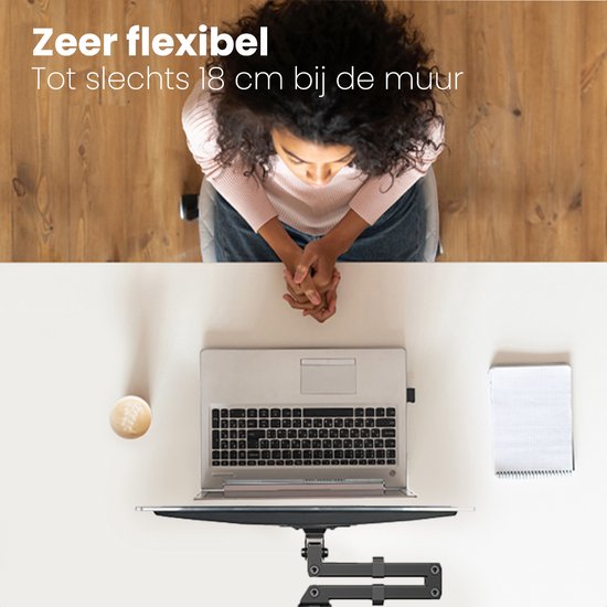 Auronic Monitor Arm - 1 écran - 13 à 32 pouces - réglable - support de moniteur - acier - noir