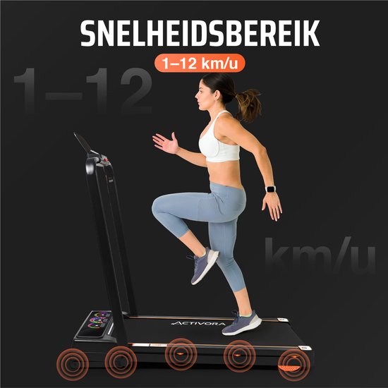Tapis de course avec inclinaison automatique (8 %) - Inclinaison automatique - Tapis antidérapant et application inclus - Écran LED - 1 à 12 km/h - Pliable - Tapis de marche - Fonction d'inclinaison automatique de 8 % - Tapis de course pour la maison - Ta