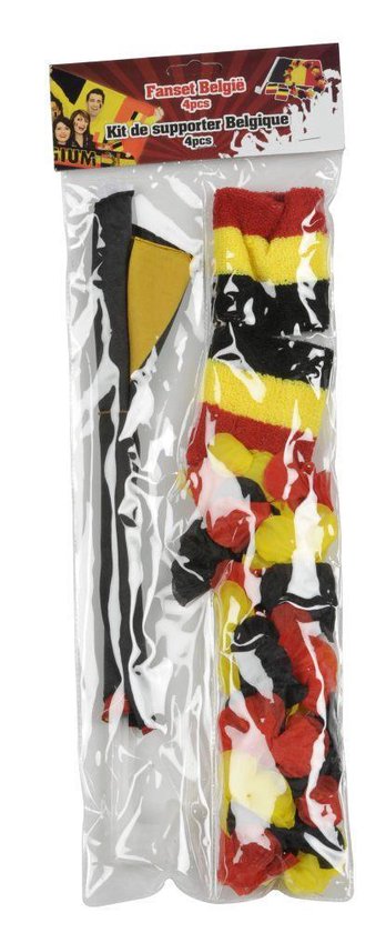 Belgique Fanset 4 pièces Noir/jaune/rouge